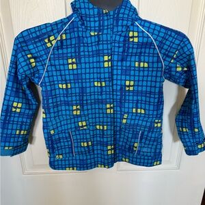 Kids Blue and Yellow REI Rain Jacket